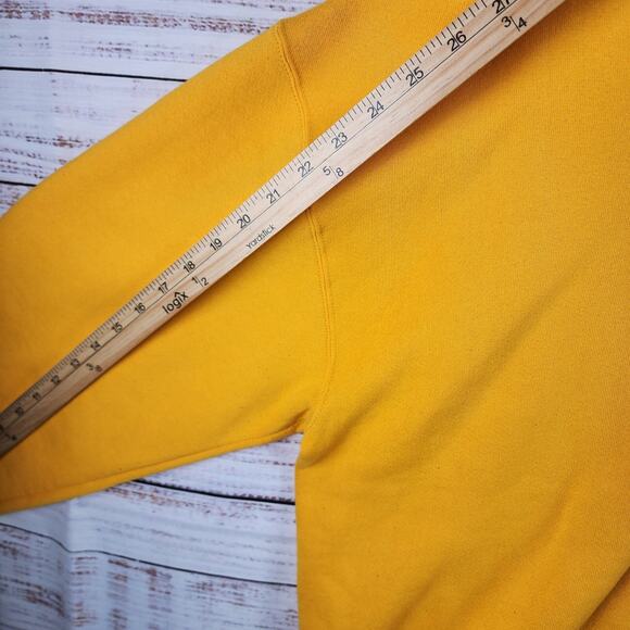 Vintage Russell Athletic USA Crewneck Sweatshirt XL Gold Yellow 90s Pullover - Picture 6 of 8